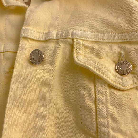 Michael Kors Denim Crop Jacket / Yellow / Small - Picture 4 of 7